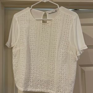White Short Sleeve Crop top